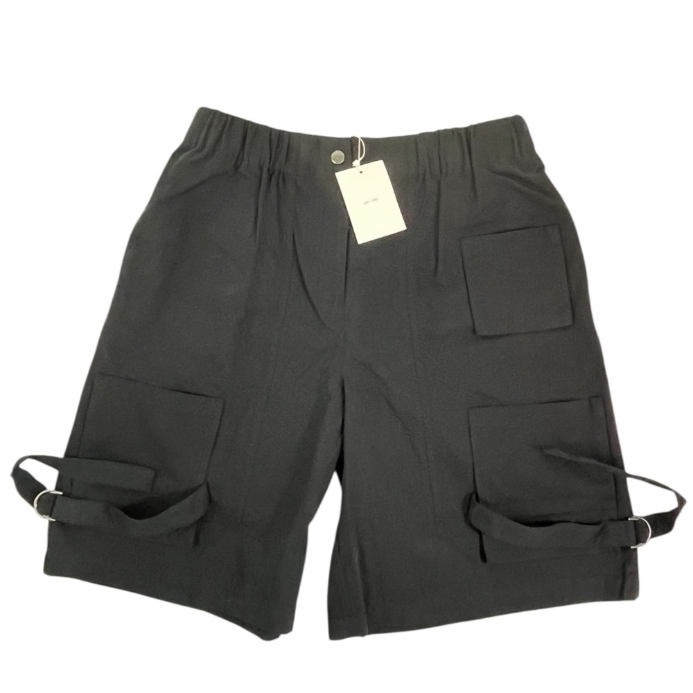Oak+Fort Cotton Nylon Twill Cargo Shorts Black, Medium, 6-pockets 9” inseam - Picture 3 of 11
